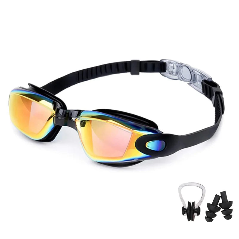 Swimming Goggles for Men & Women β Anti-Fog UV Protection, Waterproof, Adjustable Silicone Swim Goggles for Adults & Kids